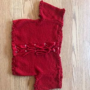 Red off the shoulder top